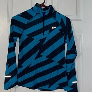 Girl’s Nike Dri-Fit Running Top, Navy & Teal, Large